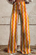 Margovil High Rise Color Block Printed Wide Leg Pants