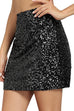 Margovil Stretchy Bodycon Sequin Mini Pary Skirt