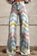 Margovil High Rise Color Block Printed Wide Leg Pants