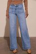 Margovil Chic Straight Wide Leg Denim Pants