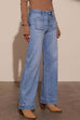 Margovil Chic Straight Wide Leg Denim Pants