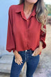 Margovil Batwing Long Sleeves Button Front Solid Shirt