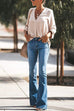 Margovil Distressed Bell Bottoms Skinny Denim Pants