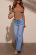 Margovil Chic Straight Wide Leg Denim Pants