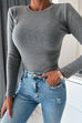 Margovil Crewneck Solid Ribbed Knit Fitted Top(5 Colors Available!)