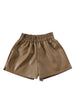 Margovil Elastic Waist Pocketed Faux Leather Shorts