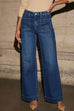 Margovil Chic Straight Wide Leg Denim Pants