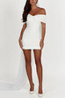 Margovil Bow Off Shoulder Bodycon Mini Party Dress