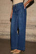 Margovil Chic Straight Wide Leg Denim Pants