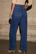 Margovil Chic Straight Wide Leg Denim Pants