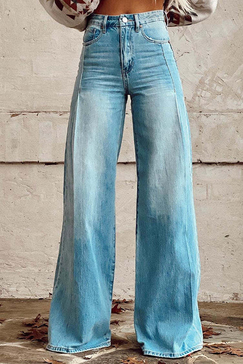 Margovil Distressed Wide Leg Casual Denim Pants