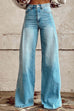 Margovil Distressed Wide Leg Fashion Denim Pants