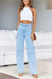 Margovil Distressed Wide Leg Boyfriend Denim Pants