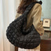 Margovil Lightweight Quilted Grid Puffer Tote Bag