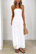 Frilled Strapless Tube Swing Maxi Dress