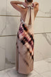 Halter High Neck Backless Tie Dye Swing Maxi Dress