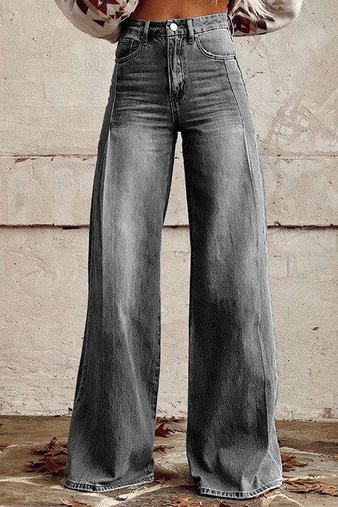 Margovil Distressed Wide Leg Fashion Denim Pants