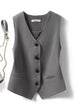 Margovil V Neck Button Up Pocketed Blazer Vest