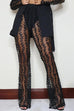 Margovil High Waist Sheer Lace Flared Pants