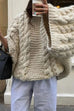 Margovil Round Neck Oversized Cable Knit Sweater