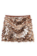 Margovil Elastic Waist Sequin Paillette Mini Skirt