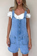 Margovil Button Up Pocketed Denim Romper