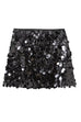 Margovil Elastic Waist Sequin Paillette Mini Skirt