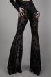 Margovil Elastic Waist Bell Bottomed Mesh Lace Pants