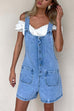 Margovil Button Up Pocketed Denim Romper