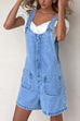 Margovil Button Up Pocketed Denim Romper