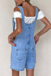 Margovil Button Up Pocketed Denim Romper