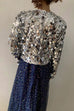 Margovil Open Front Cropped Sequin Jacket