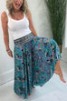 Margovil Elastic Waist Wide Leg Palazzo Printed Casual Pants