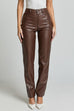 Margovil High Rise Pocketed Casual Faux Leather Pants