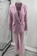 Margovil One Button Pocketed Blazer and Straight Leg Pants Power Suit Set