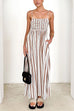 Spaghetti Strap Pocketed Striped Maxi Dress