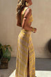 Margovil V Neck Cut Out Side Split Tie Dye Maxi Dress