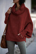 Margovil Cowl Neck Batwing Sleeves Loose Sweater