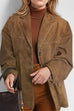 Margovil Single Breasted Pocketed Suede Jacket