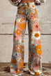 Margovil Vintage Floral Print Wide Leg Pants