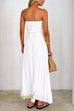 Frilled Strapless Tube Swing Maxi Dress