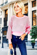 Crewneck Hollow Out Splice Knitting Sweater(in 5 Colors)