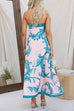 Margovil Strapless Tube Unique Print Swing Maxi Dress