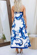 Margovil Strapless Tube Unique Print Swing Maxi Dress