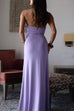 Halter Neck Backless Ruched Maxi Party Dress