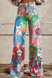 Margovil Vintage Floral Print Wide Leg Pants