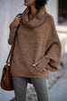 Margovil Cowl Neck Batwing Sleeves Loose Sweater