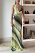 Halter Cowl Neck Open Back Tie Dye Maxi Dress