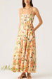 Spaghetti Strap Pocketed Floral Print Swing Maxi Dress