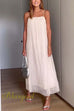 Spaghetti Strap Textured Flowy Maxi Dress